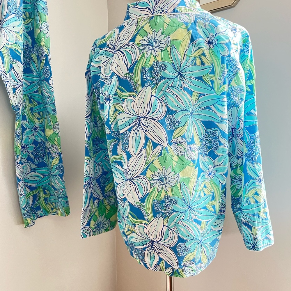 LILLY PULITZER  2 pc floral pajama set. - Picture 4 of 10